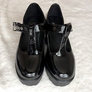 Nasty Gal chunky black mary janes platform shoes